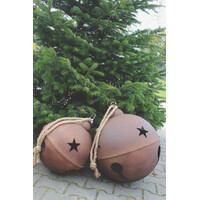Roestige kerst-bel 47cm