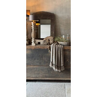 Aura Peeperkorn linnen plaid Marrone Chocolat brown 130x170cm