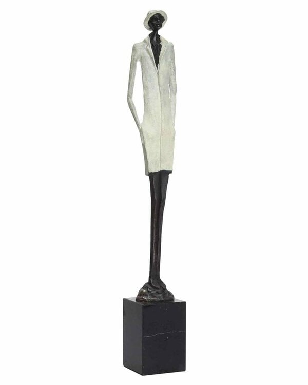 Beeld Art nouveau homme op kunsthars sokkel