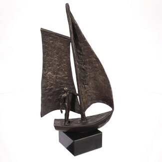 Ger van Tankeren Bronzen beeld Sail Zeilboot(incl. verzending)