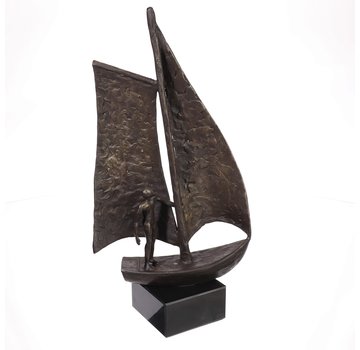 Ger van Tankeren Bronzen beeld Sail Zeilboot(incl. verzending)