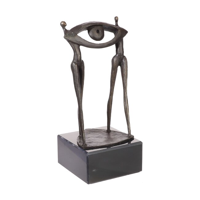 Ger van Tankeren Bronzen beeld In ogenschouw op een toekomstige samenwerking. Sculptuur.