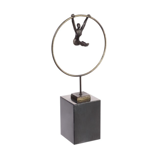 Ger van Tankeren Focus femme Sculptuur met verbronsd beeldje.