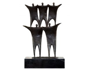 kalmeren Dodelijk weefgetouw Bronzen beeld Jubileum geschenk “Schouder aan schouder” - Kunstpakket