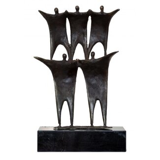 Bronzen beeld Schouder aan schouder(incl. verzenden)