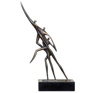 Bronzen beeld De top bereiken