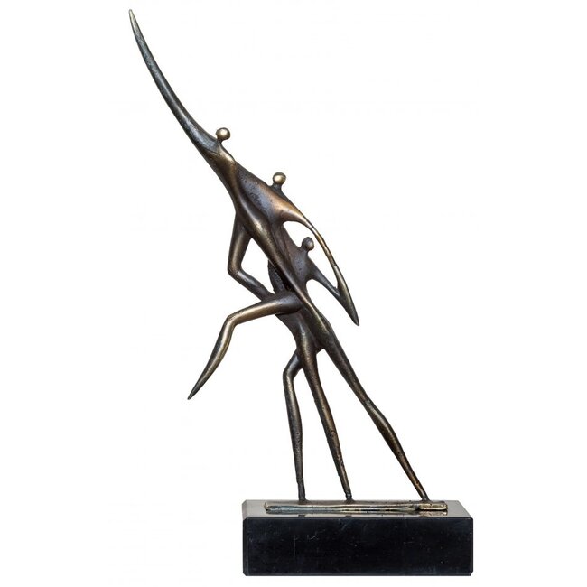 Zakelijk sculptuur “De top bereiken”