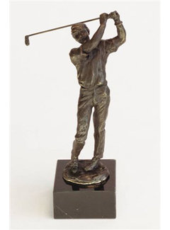 Bronzen Beeld Golfer 25 cm