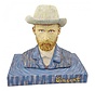 Zelfportret met vilthoed van Gogh in beeld