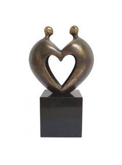 Corry Ammerlaan Beeld Hart voor elkaar verbronsd(incl. verzending en luxe geschenkdoos)