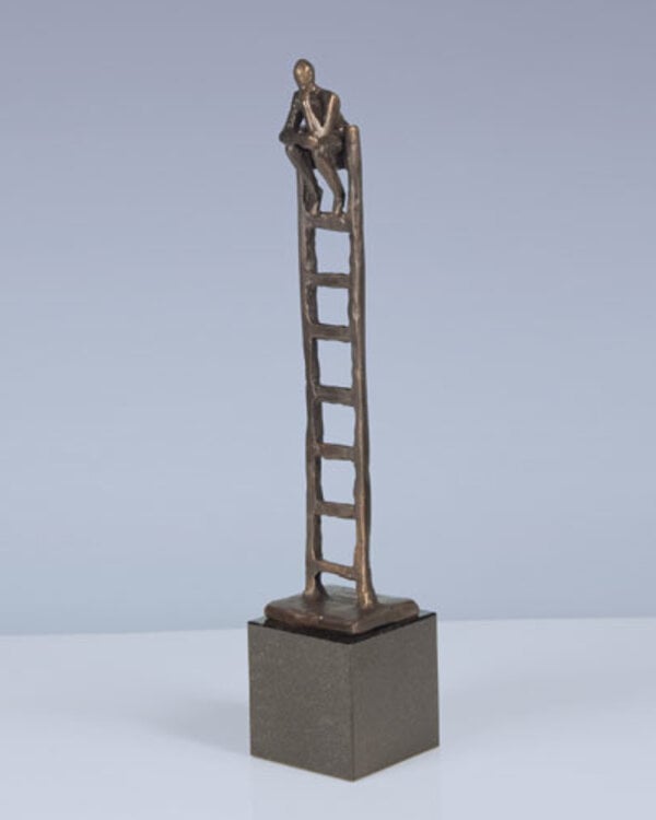 Corry Ammerlaan Bronzen beeld - De denkende mens (incl. geschenkdoos & verzending)