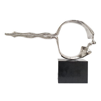Corry Ammerlaan Verzilverde exclusieve Sculptuur de Liefdesband van ons alleen