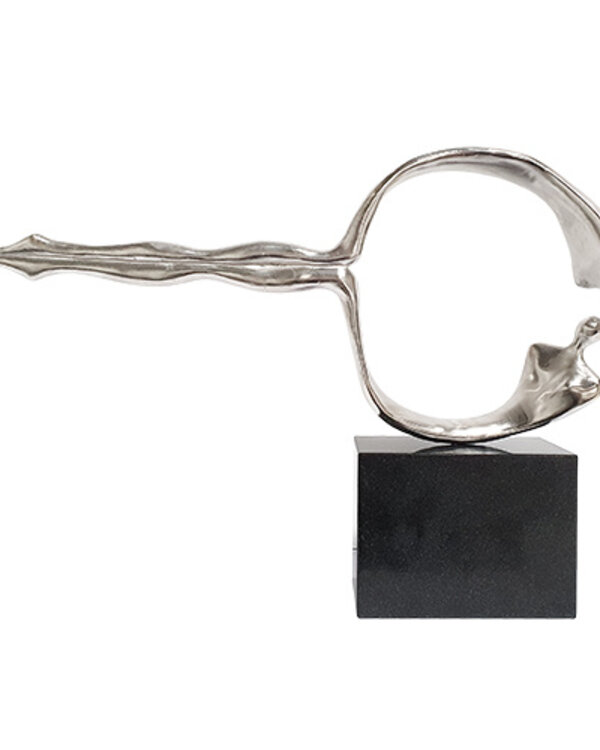 Corry Ammerlaan Verzilverde exclusieve Sculptuur de Liefdesband van ons alleen