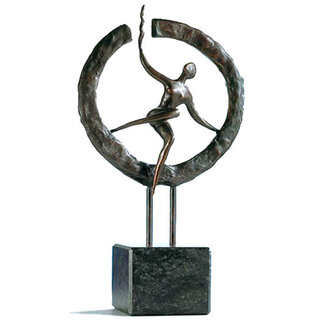 Corry Ammerlaan Kunstpakket Bronzen beeld op weg naar het nieuwe(ook kleine versie  leverbaar)