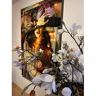 Tos Kostermans Schilderij Woman in Paris van Tos Kostermans