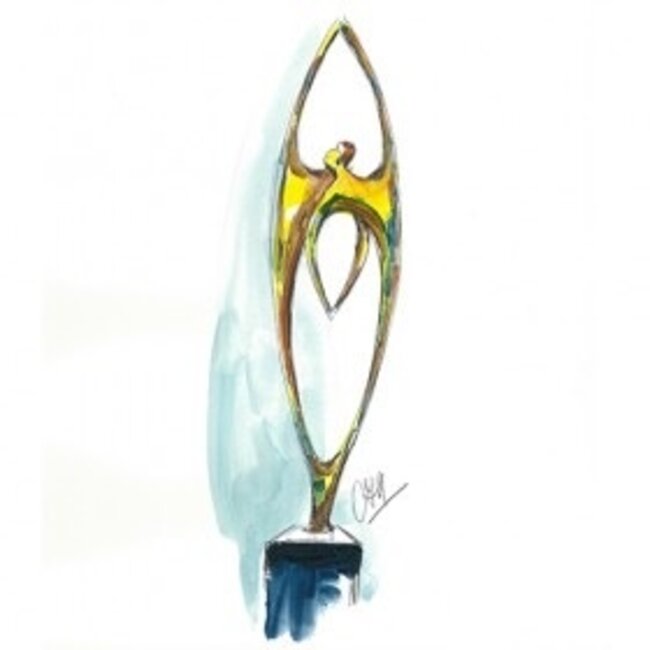 Corry Ammerlaan Samenwerking volledig bronzen beeld