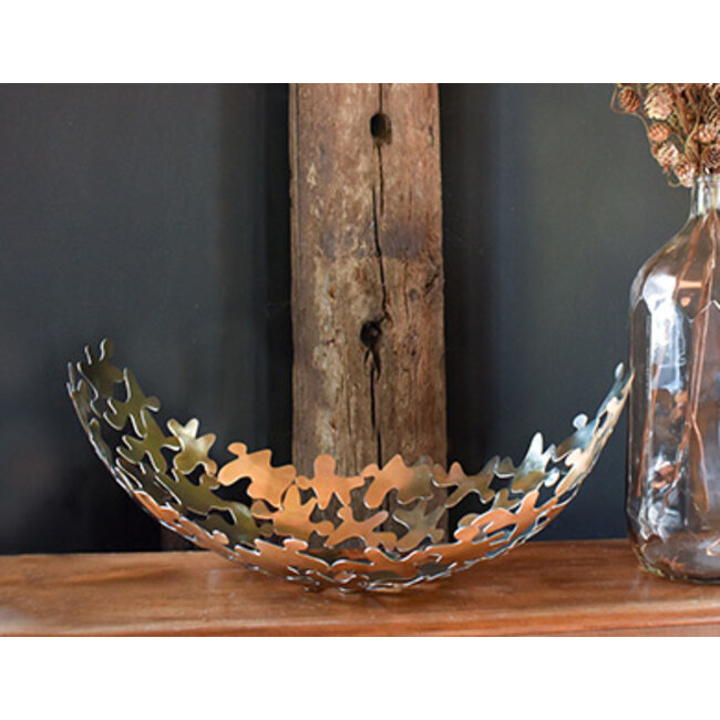 Corry Ammerlaan Messing schaal "Gouden Mensen" (nu speciale prijs)