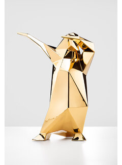 Keramiek handgemaakt Bosa  Dab Pinguïn in hoogwaardig keramiek in goud
