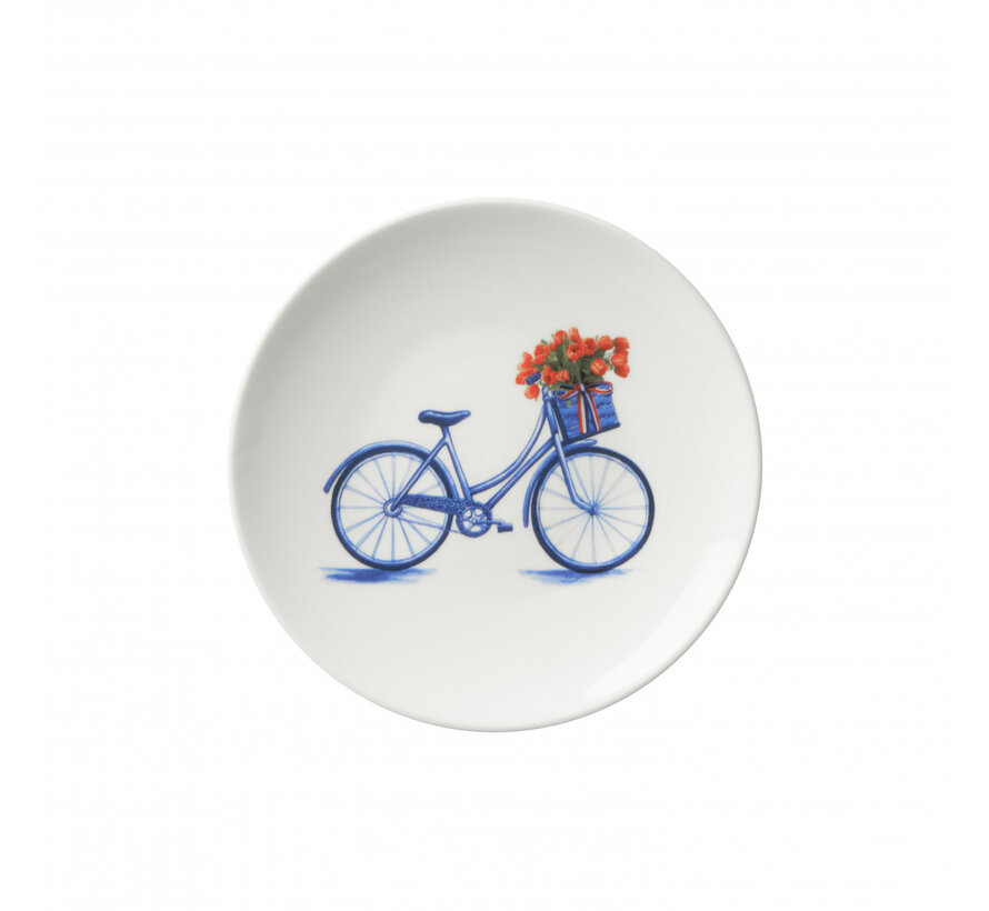 Keramiek wandbord fiets