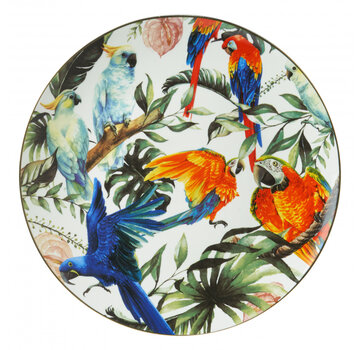 Wandbord Tropische vogels groot incl. verzenden