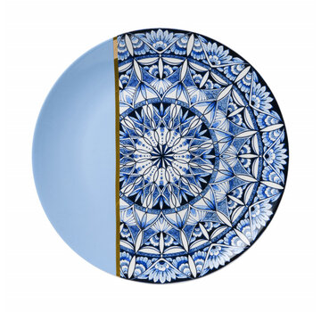 Wandbord Mandala blauw incl. verzenden
