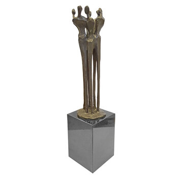 Corry Ammerlaan Bronzen beeld Schouder aan schouder (kleine versie ook leverbaar)
