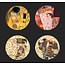 Gustav Klimt Klimt onderzetters geschenkverpakking 4 stuks in cadeauverpakking