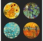 Van Gogh onderzetters set van 4 in metalen houder