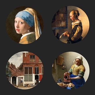 Johannes Vermeer Vermeer 4 onderzetters incl. houder