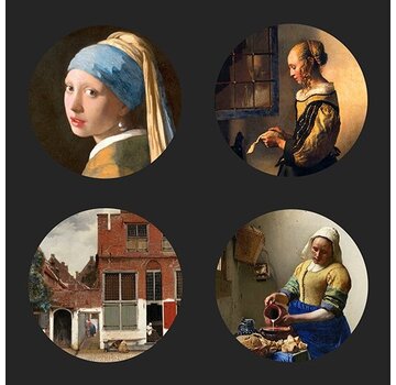 Vermeer 4 onderzetters incl. houder