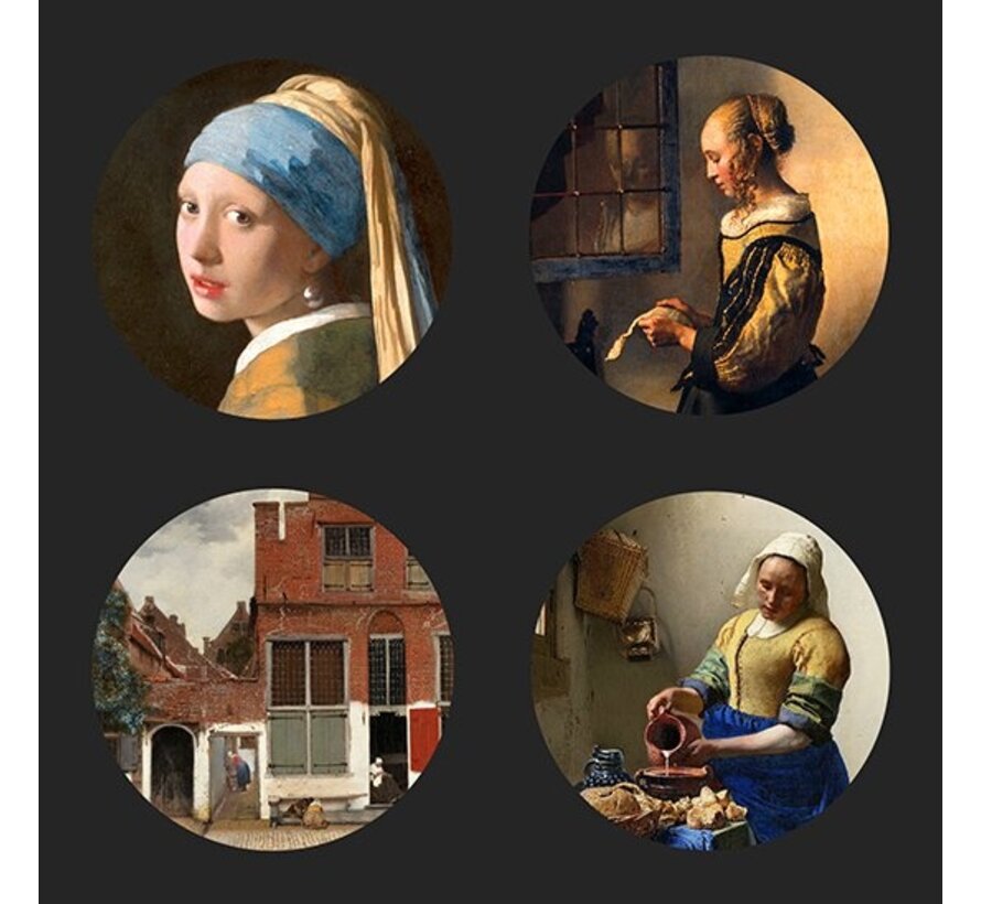 Onderzetters 4 stuks incl. houder van Vermeer
