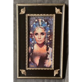 Peter Donkersloot Elizabeth Taylor (Cleopatra) in fraaie handgeschilderde lijst van Peter Donkersloot