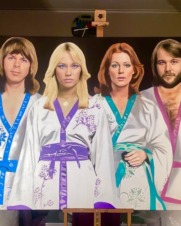 Hayo Sol Groot kunstwerk ABBA van artiest Hayo Sol