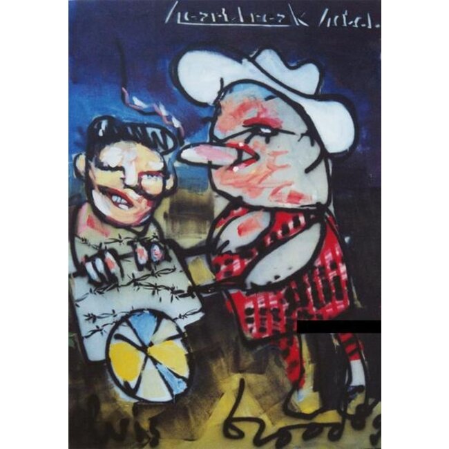 Herman Brood Heartbreak Hotel – Herman Brood (gesigneerde giclée op linnen)