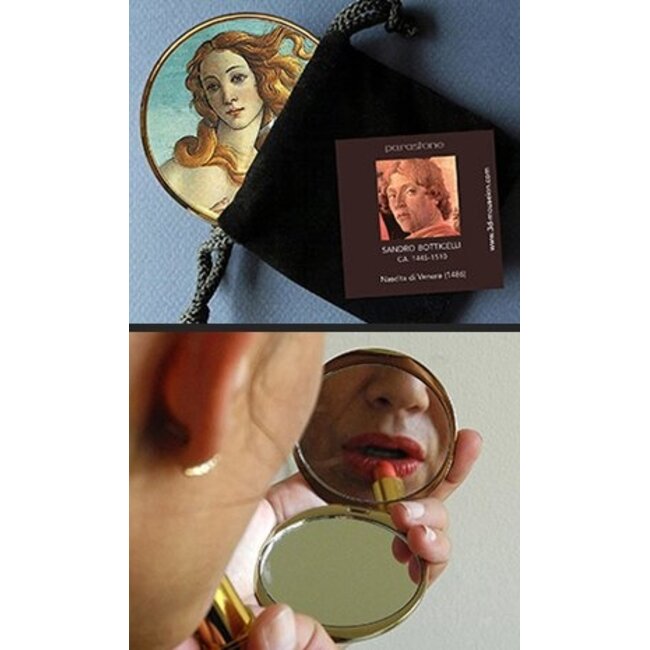 Piet Mondriaan Spiegeldoosje Piet Mondriaan – zilvertinten, 7 cm