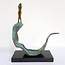 Corry Ammerlaan Bronzen beeld samen op de voorste golf (incl. verzending & geschenkdoos)