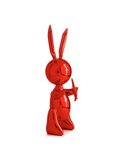 Jeff Koons Jeff Koons Red Rabbit XL in luxe geschenkdoos