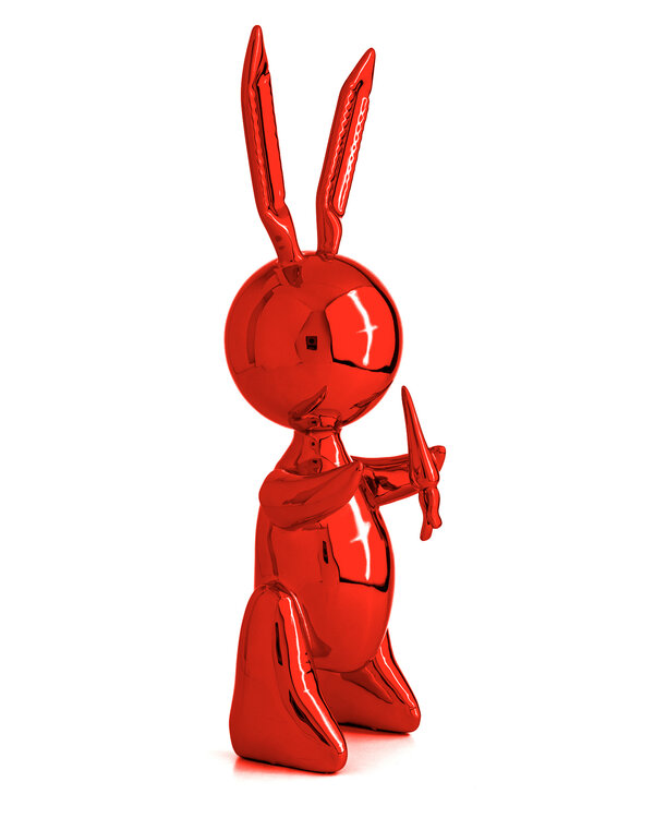 Jeff Koons Jeff Koons Red Rabbit XL in luxe geschenkdoos