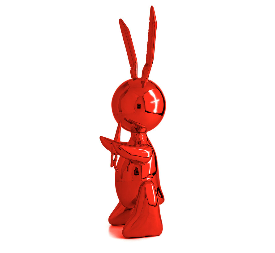 Red Rabbit after Jeff Koons XL gelimiteerde editie met certificaat