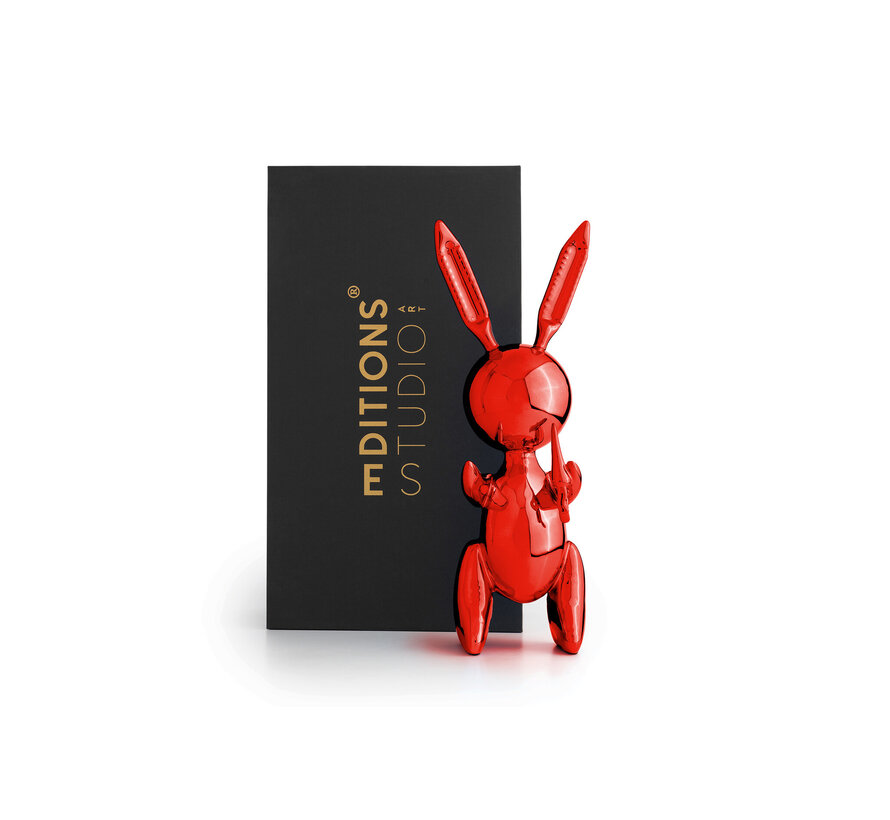 Red Rabbit after Jeff Koons XL gelimiteerde editie met certificaat