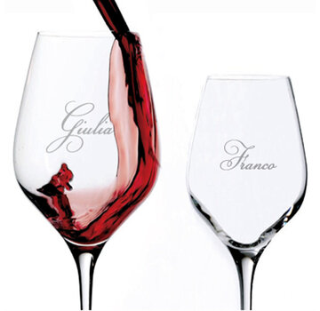 Wijnglas incl. gravering in cadeaudoos(incl. verzendkosten)