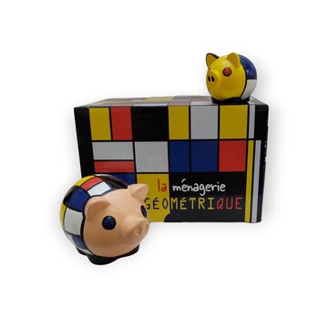 Piet Mondriaan Geschenkdoos Mondriaan - Varkens set van 2 dieren in geschenkdoos