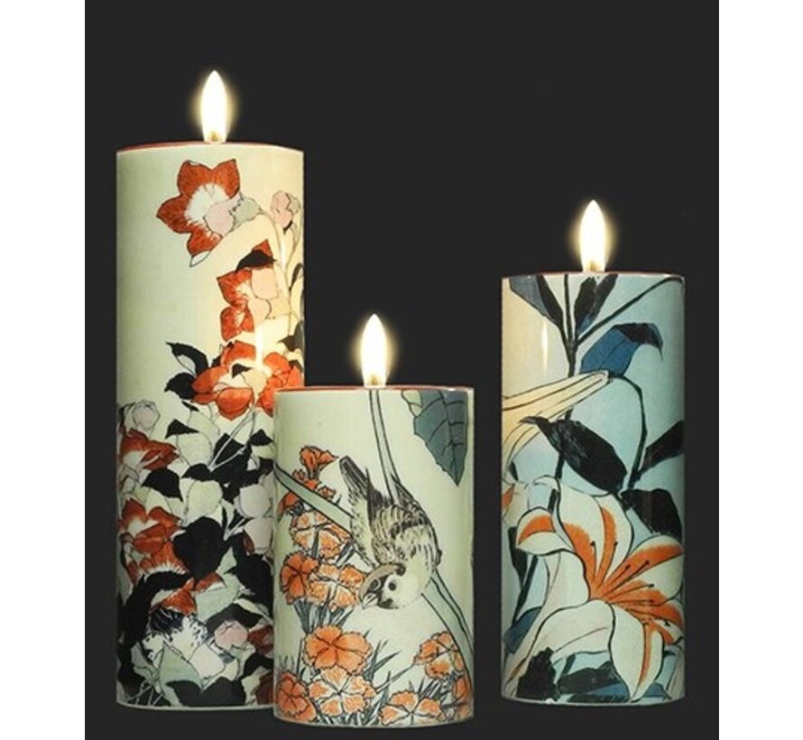 Hokusai theelichten van keramiek