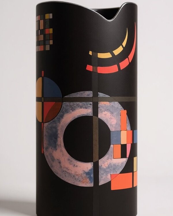 Vaas Kandinsky porselein 24 cm hoog