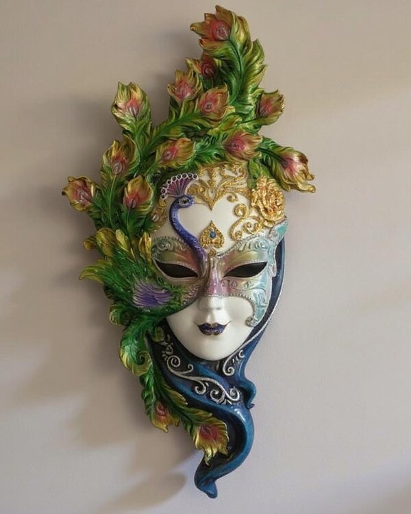 Venetiaanse maskers - Il Pavone colour