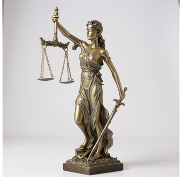 Beeld Vrouwe Justitia van 31 cm hoog(incl. verzending)
