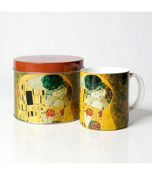 Gustav Klimt Fraaie mok in cadeau blik met de beroemde Kus van Klimt