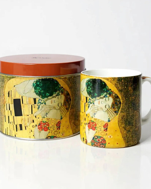 Gustav Klimt Fraaie mok in cadeau blik met de beroemde Kus van Klimt