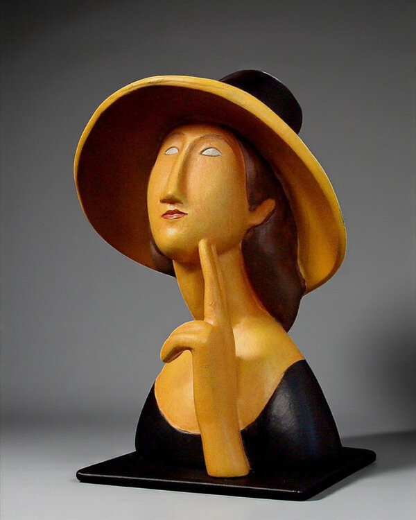Amedeo Clemente Modigliani  Beeld Jeanne Hébuterne van Modigliani