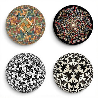 Escher Escher onderzetters (4 stuks in cadeauverpakking)